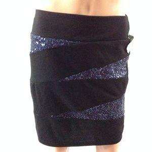 New Maurices Women's Skirt Embellished Black